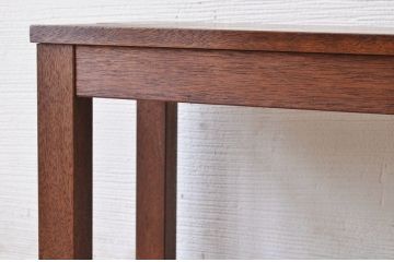 アンティーク家具　古い木のシンプルなアンティークベンチ