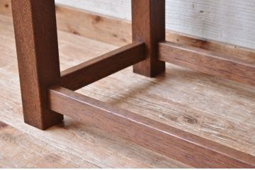 アンティーク家具　古い木のシンプルなアンティークベンチ
