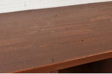 アンティーク家具　古い木の大きなマス目棚(収納棚、飾り棚)