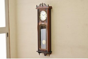 アンティーク雑貨　中古　シチズン製機械式柱時計(掛け時計、ボンボン時計)