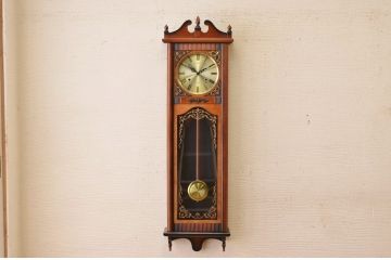 アンティーク雑貨　中古　シチズン製機械式柱時計(掛け時計、ボンボン時計)