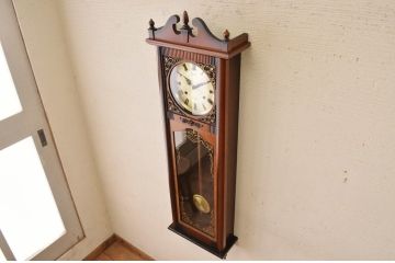 アンティーク雑貨　中古　シチズン製機械式柱時計(掛け時計、ボンボン時計)