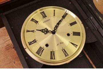 アンティーク雑貨　中古　シチズン製機械式柱時計(掛け時計、ボンボン時計)