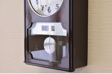 アンティーク雑貨　アイチ製カレンダー掛け時計(ボンボン時計、柱時計)