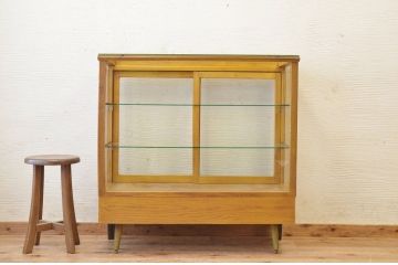 アンティーク家具　古いパン屋のアンティークガラスケース