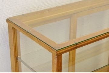 アンティーク家具　古いパン屋のアンティークガラスケース