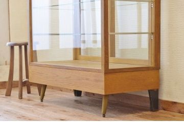 アンティーク家具　古いパン屋のアンティークガラスケース