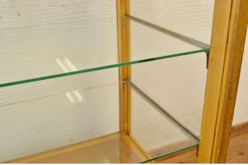 アンティーク家具　古いパン屋のアンティークガラスケース