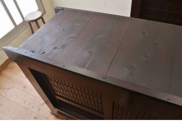 アンティーク家具　明治〜大正　味わい深い六尺水屋箪笥