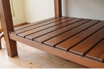 アンティーク家具　重厚!!天板がナラ材の骨太作業台3(ダイニングテーブル)