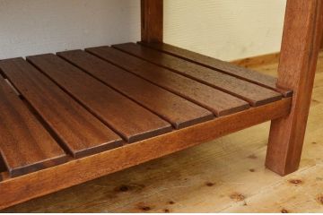 アンティーク家具　重厚!!天板がナラ材の骨太作業台4(ダイニングテーブル)