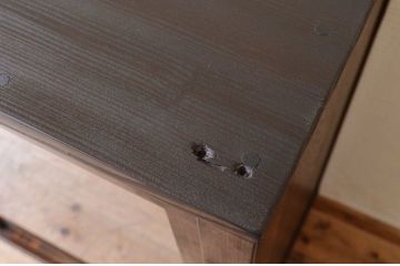アンティーク家具　アンティーク古い木の脚付き収納棚
