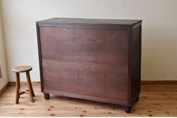 アンティーク家具　アンティーク古い木の脚付き収納棚