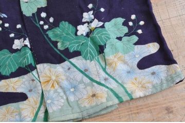 ○明治〜大正　縮緬着物2点(正絹古布)