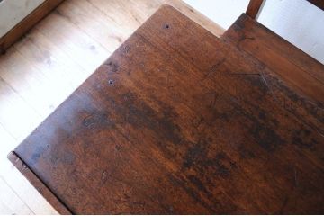アンティーク家具　希少!古い学校の一体式机(椅子)