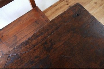 アンティーク家具　希少!古い学校の一体式机(椅子)
