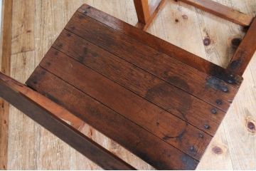 アンティーク家具　希少!古い学校の一体式机(椅子)