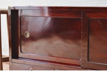 極上美品!古い欅材の漆の綺麗な時代箪笥ローボード