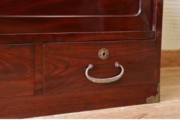 極上美品!古い欅材の漆の綺麗な時代箪笥ローボード