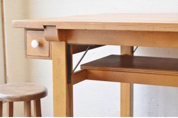 アンティーク家具　1980〜90年頃　古い学校の大きな作業台2