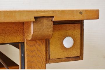 アンティーク家具　1980〜90年頃　古い学校の大きな作業台2
