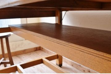 アンティーク家具　1980〜90年頃　古い学校の大きな作業台2