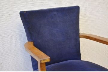 アンティーク家具　古いナラ材のアンティーク回転椅子