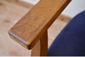 アンティーク家具　古いナラ材のアンティーク回転椅子