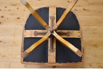 アンティーク家具　古いナラ材のアンティーク回転椅子
