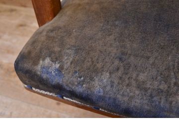 レトロ家具　ジャンク品!ナラ材のレトロな回転いす(椅子)