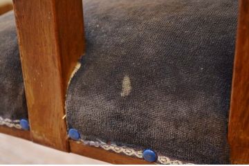 レトロ家具　ジャンク品!ナラ材のレトロな回転いす(椅子)