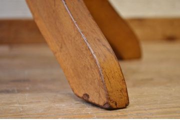 レトロ家具　ジャンク品!ナラ材のレトロな回転いす(椅子)