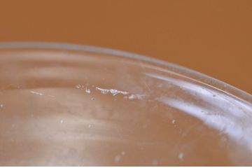 ○大正〜昭和初期!　青色乳白吹きガラス氷コップ2