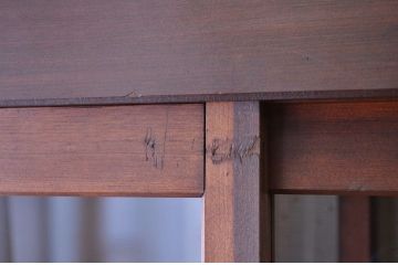 アンティーク家具　希少!古い商家の両面引き戸収納棚(ガラスケース)