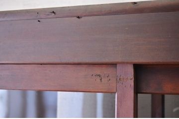 アンティーク家具　希少!古い商家の両面引き戸収納棚(ガラスケース)