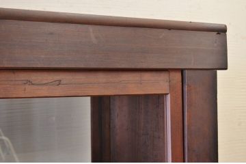 アンティーク家具　希少!古い商家の両面引き戸収納棚(ガラスケース)