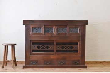 アンティーク家具　古民具　骨董　四尺水屋箪笥サイドボード2