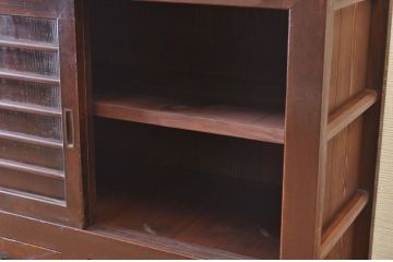 アンティーク家具　古民具　骨董　明治時代二段重ねアンティーク3尺水屋箪笥