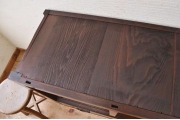アンティーク家具　古民具　骨董　明治時代二段重ねアンティーク3尺水屋箪笥