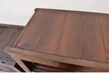 アンティーク家具　古民具　骨董　明治時代二段重ねアンティーク3尺水屋箪笥