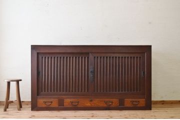 アンティーク家具　古民具　骨董　明治〜大正時代　収納箪笥サイドボード(水屋箪笥)