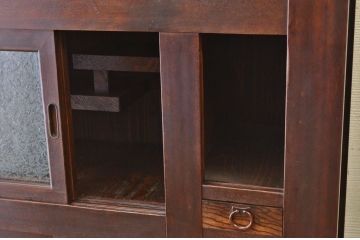 アンティーク家具　古民具　骨董　特別注文造　黒柿材の使われた三尺水屋箪笥