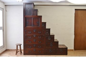 アンティーク家具　◇古民具　骨董　味の良い階段箪笥(箱階段)
