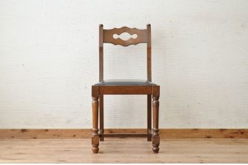 中古　ハンドメイド　ナラ材の椅子(イス)