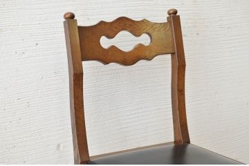 中古　ハンドメイド　ナラ材の椅子(イス)