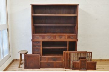 アンティーク家具　特別注文造り　引き戸が入れ替え可能　関東水屋箪笥