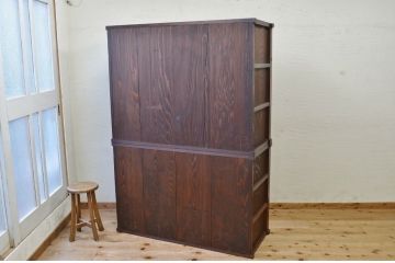 アンティーク家具　特別注文造り　引き戸が入れ替え可能　関東水屋箪笥