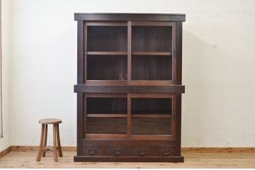 極上美品!関西系アンティーク収納棚(ガラスケース)
