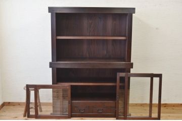 極上美品!関西系アンティーク収納棚(ガラスケース)