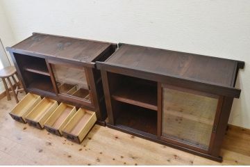 極上美品!関西系アンティーク収納棚(ガラスケース)